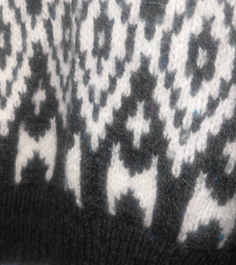Vintage Alps 100% Pure Wool Mens L Cream FairIsle Nordic Knit excellent M