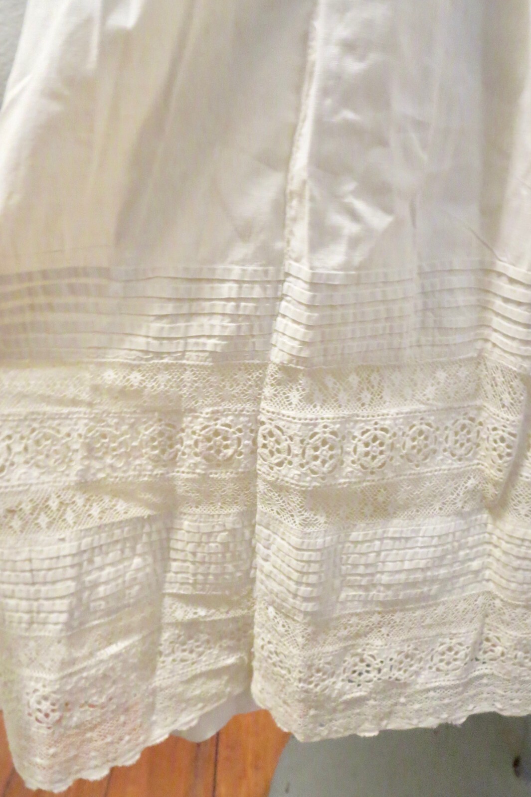 Antique 1900s Gibson Girl Shapely Fitted Full Slip With Lace Petticoat 34 Bust
