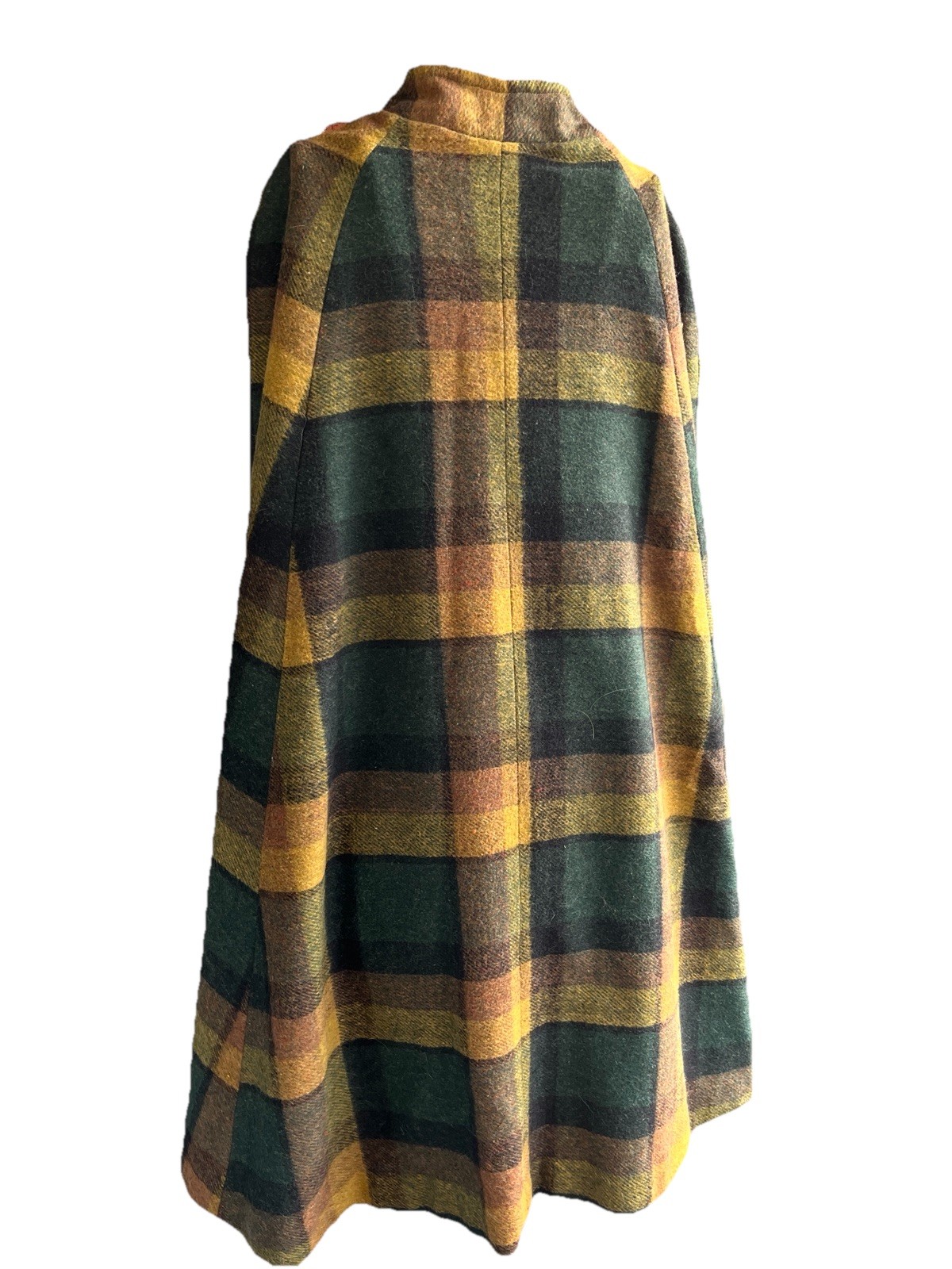 Queen of The Capes Country Place Scottish Tartan Wool Cape Poncho Plaid Lion