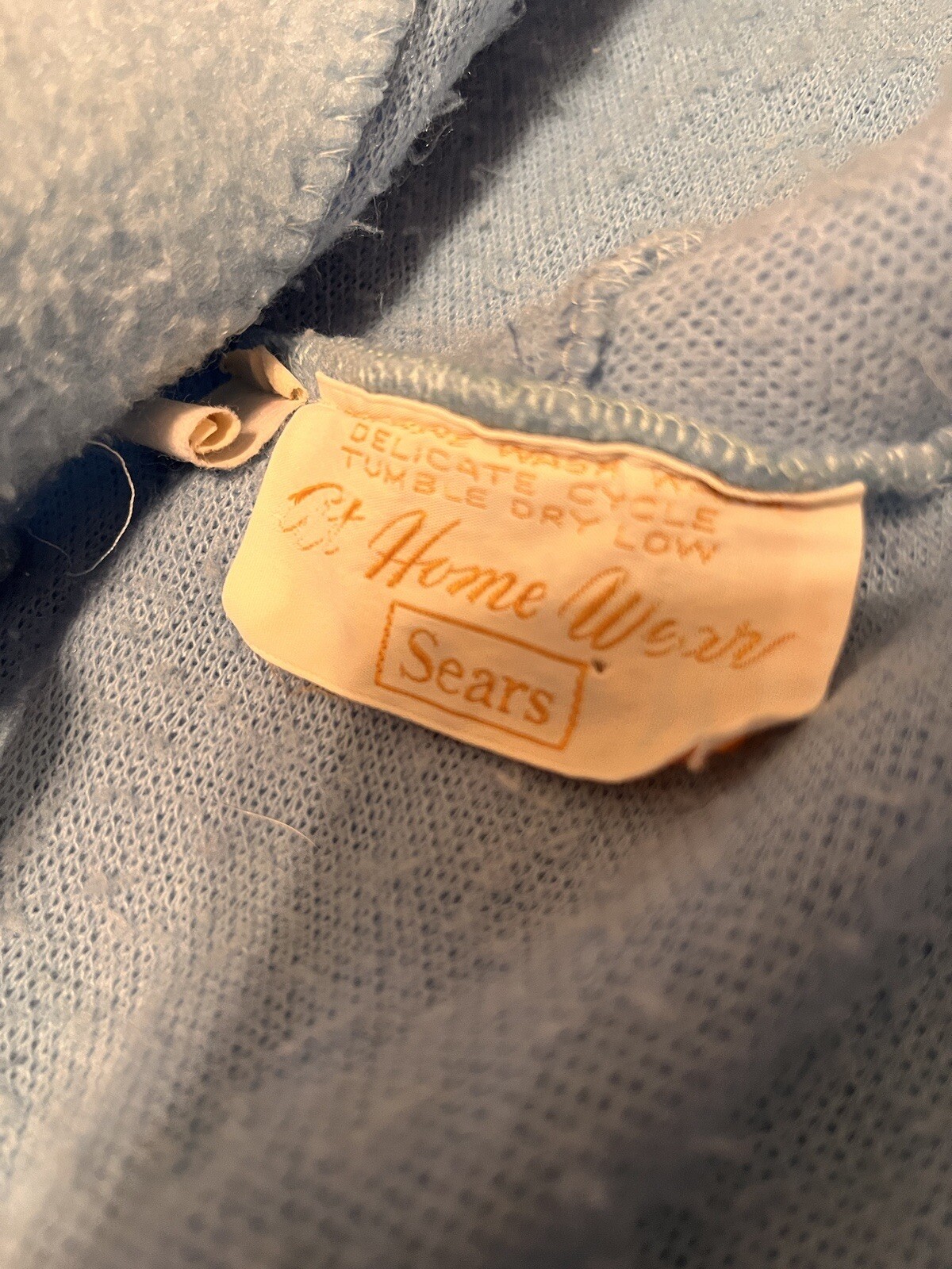 Vintage “At Home Wear” 1/2 Zip, Hooded, W/Pockets Robe/HouseCoat