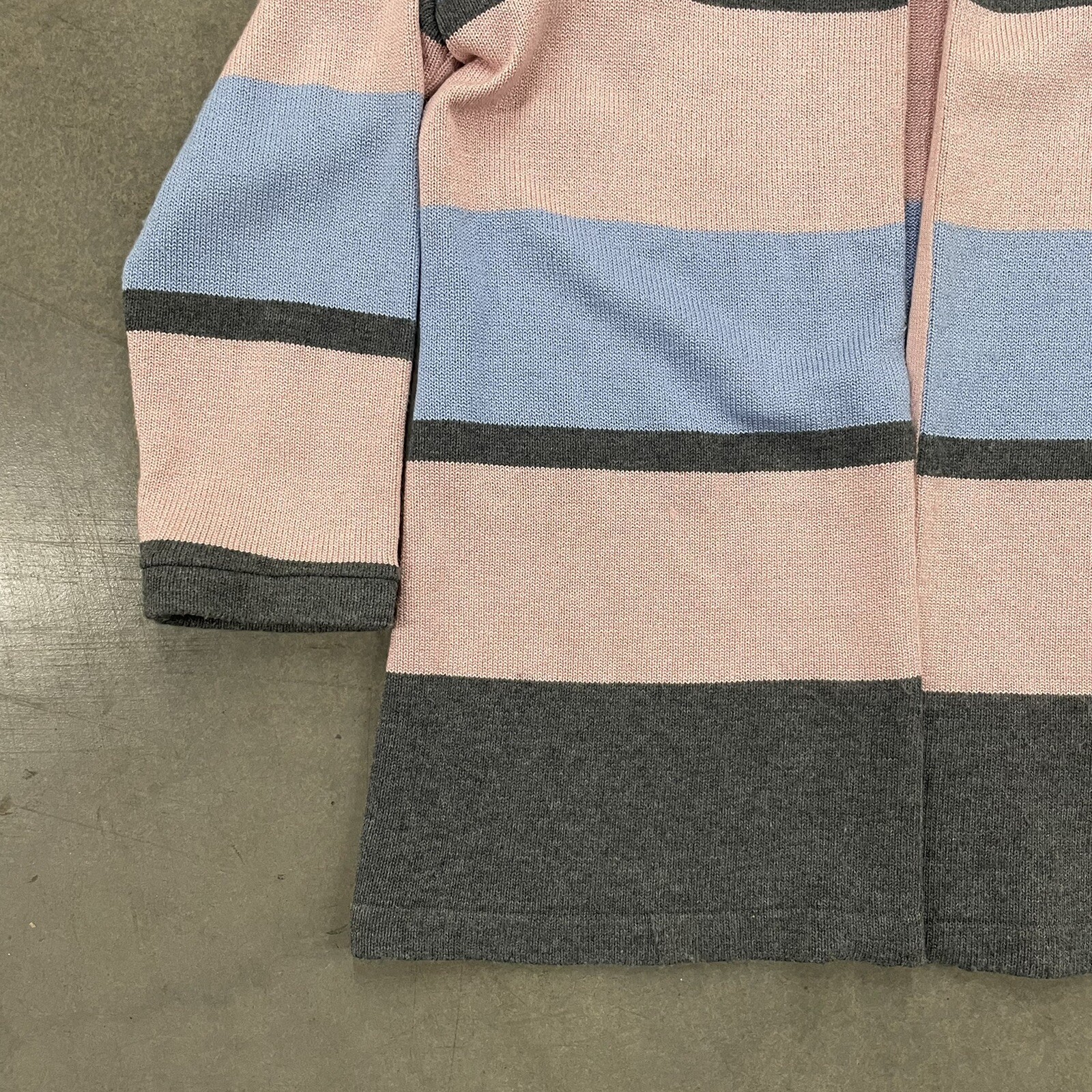 Vintage Cotton Candy Pink and Blue Cardigan by Mita Made In USA Size 14 Petite