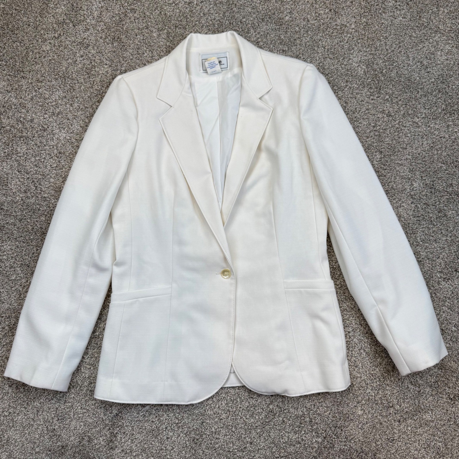 Vintage Joyce Sportswear White Blazer Single Button ILGWU Union Made Size 9/10