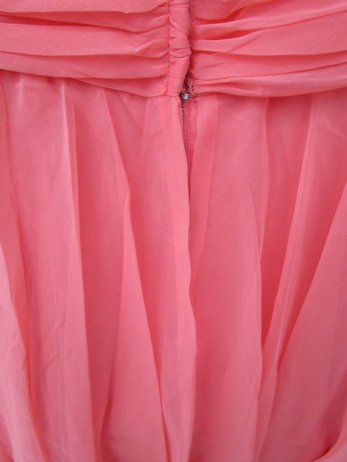 Late 1950’s Miss Elliette peach Chiffon Cocktail Dress pin up size 12 Rare
