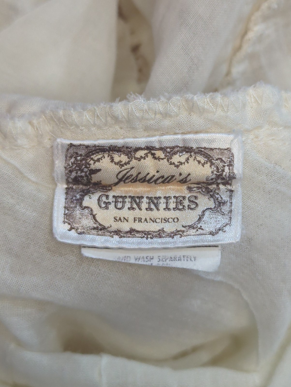 Vtg 70s Gunne Sax Victorian Ruffle Lace Long Sleeve Blouse Edwardian Bridgerton