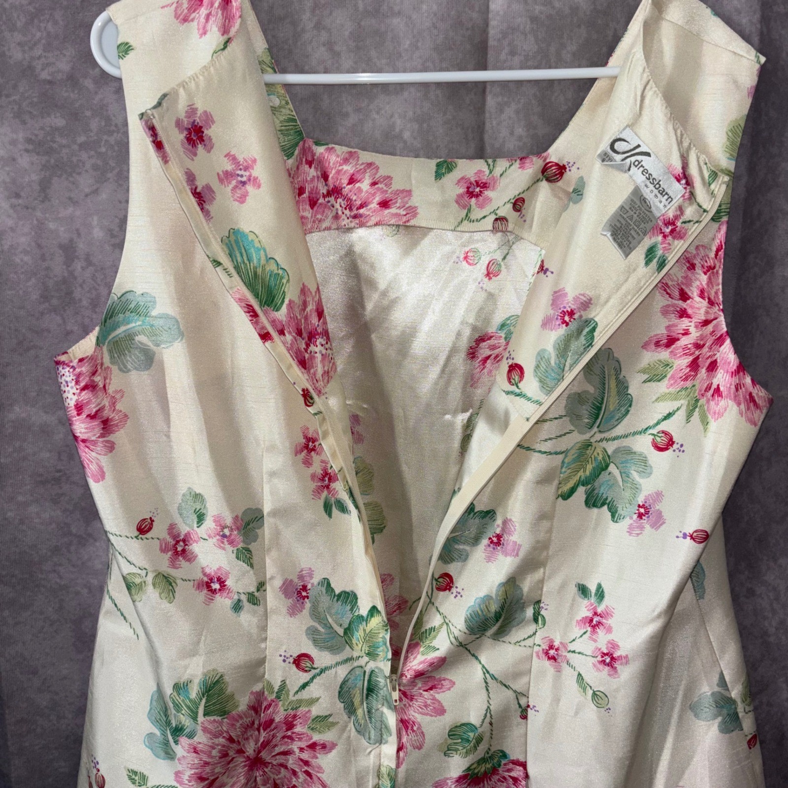Dressbarn 2 Piece Cream Retro Chic Floral Vintage Cottagecore Womens Size 18W
