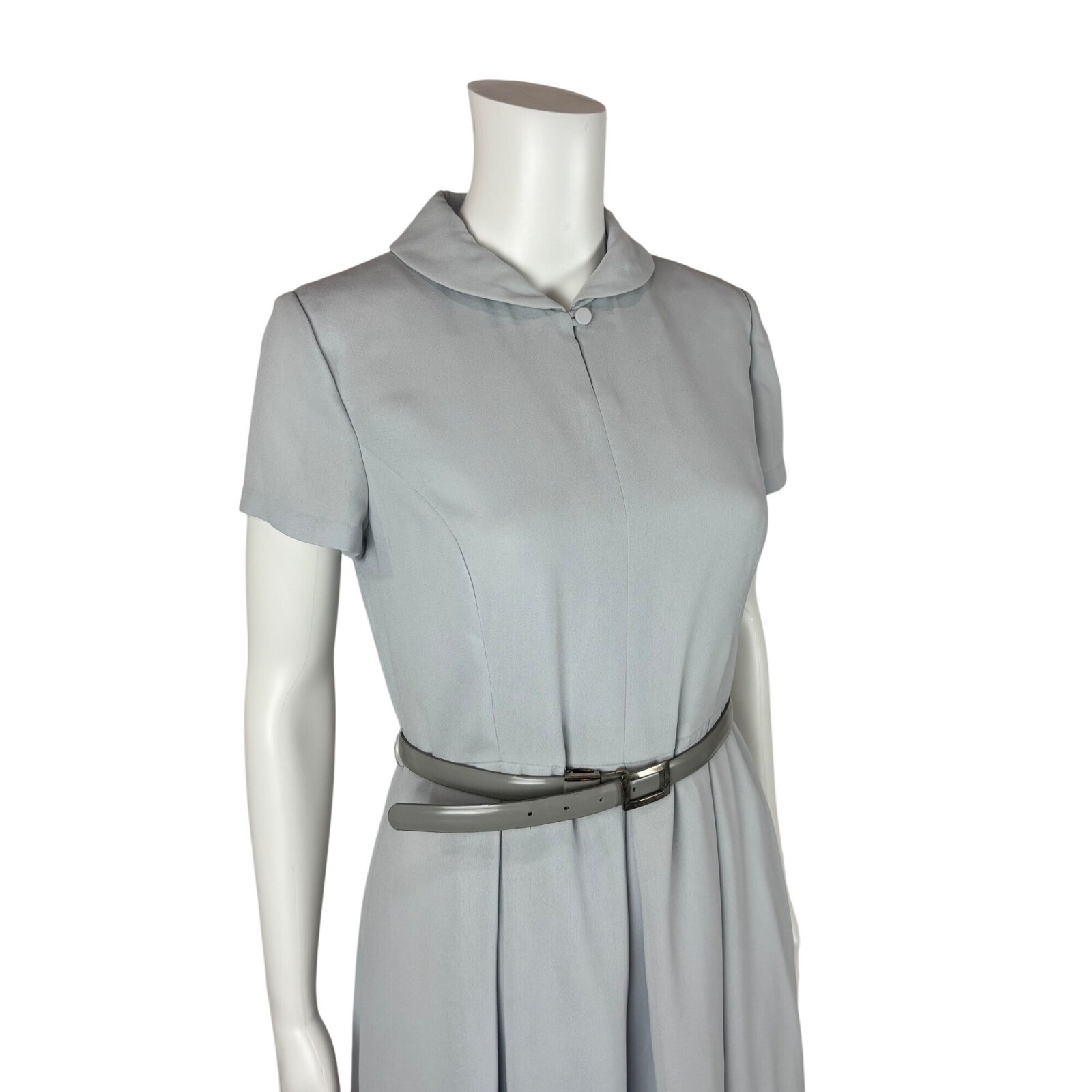 Vintage 80s Retro Dress Womens Medium 1950s Style Fit And Flare Belted Rockabill