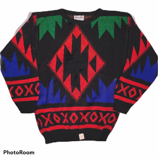 NOS Vtg 90’s Helen Sue SOUTHWESTERN Jumper Knit HiP HoP Native American Sweater