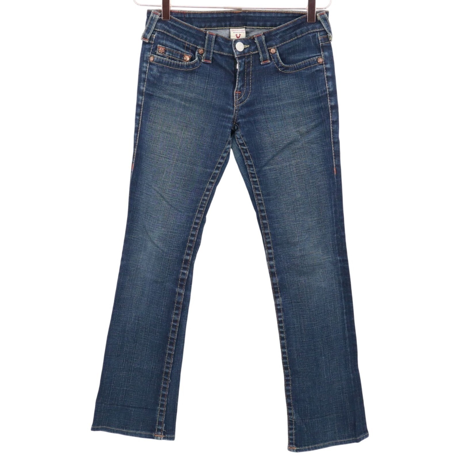 True Religion Johnny Jeans Womens 29 Blue Y2K Cowgirl Western Rodeo Vintage