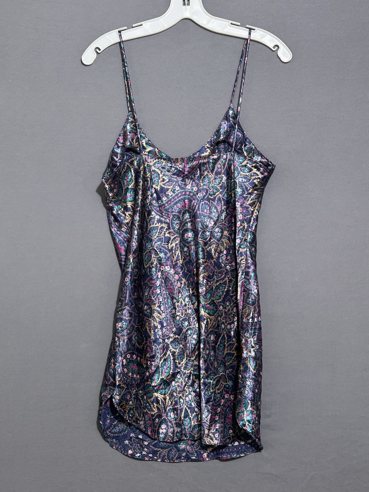 Circa 2000 Chemise Nightie Y2K Slip Dress Sz Large Floral Paisley Whimsy Goth