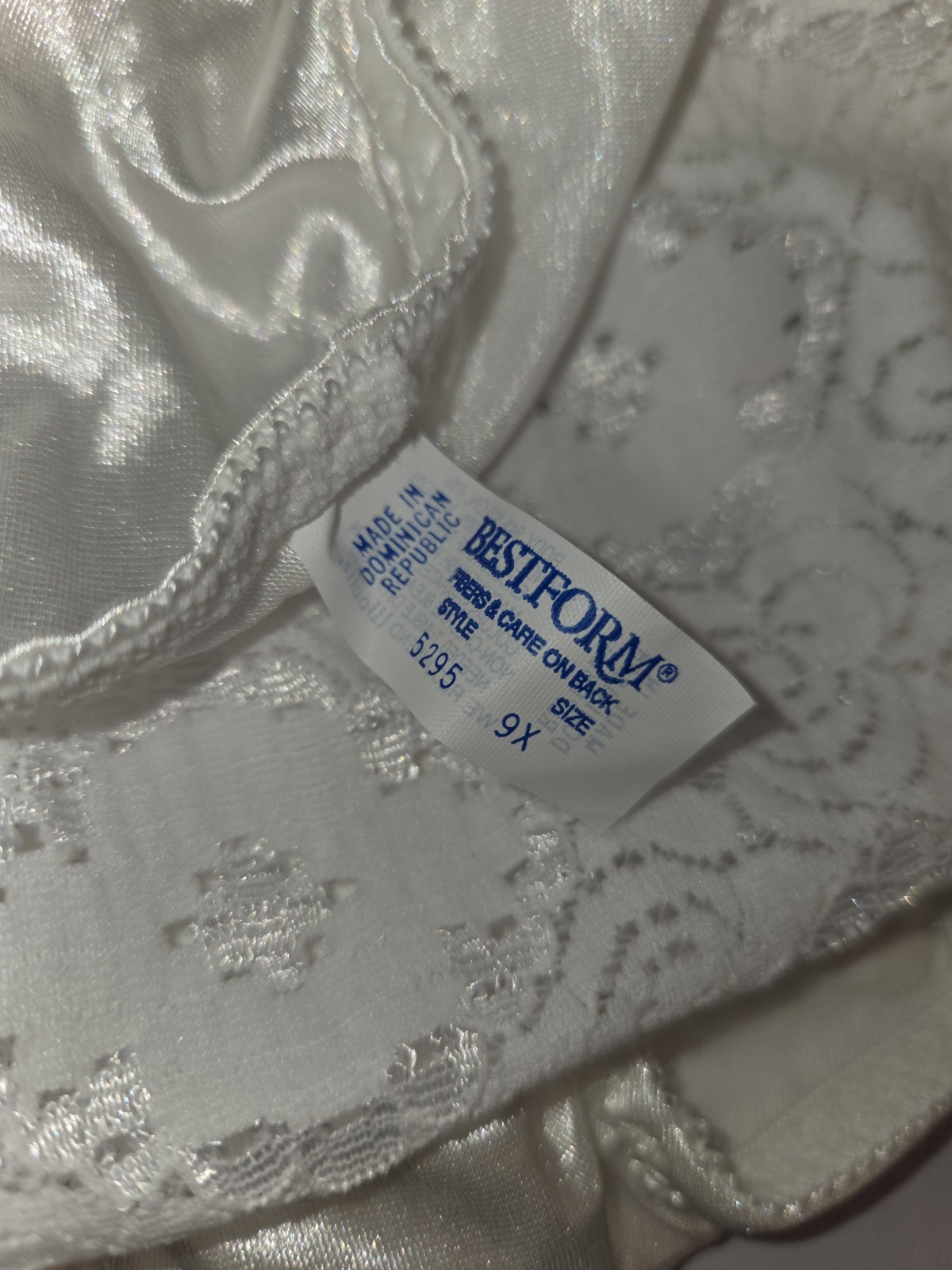Vintage Bestform Nylon Lace Panties High Cut Size 9x White