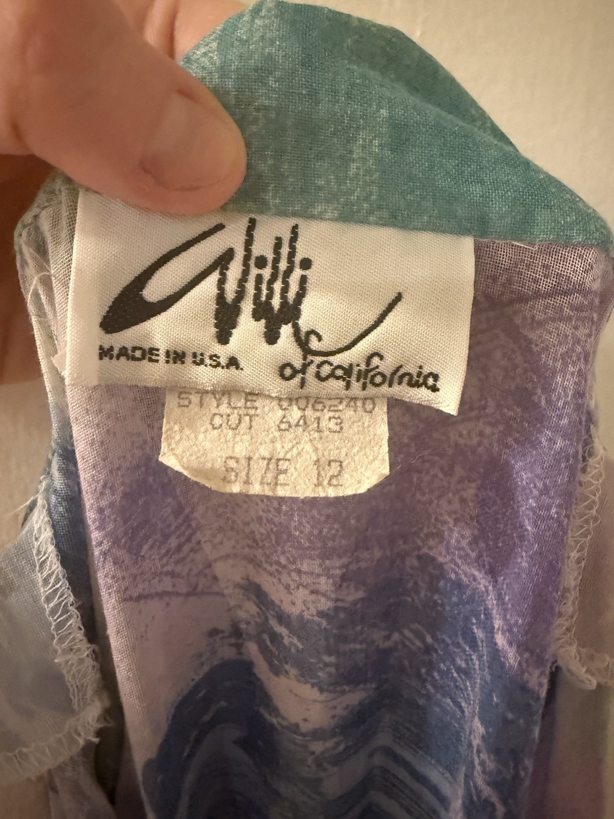Willi of California Vintage 80’s Dress Size 12