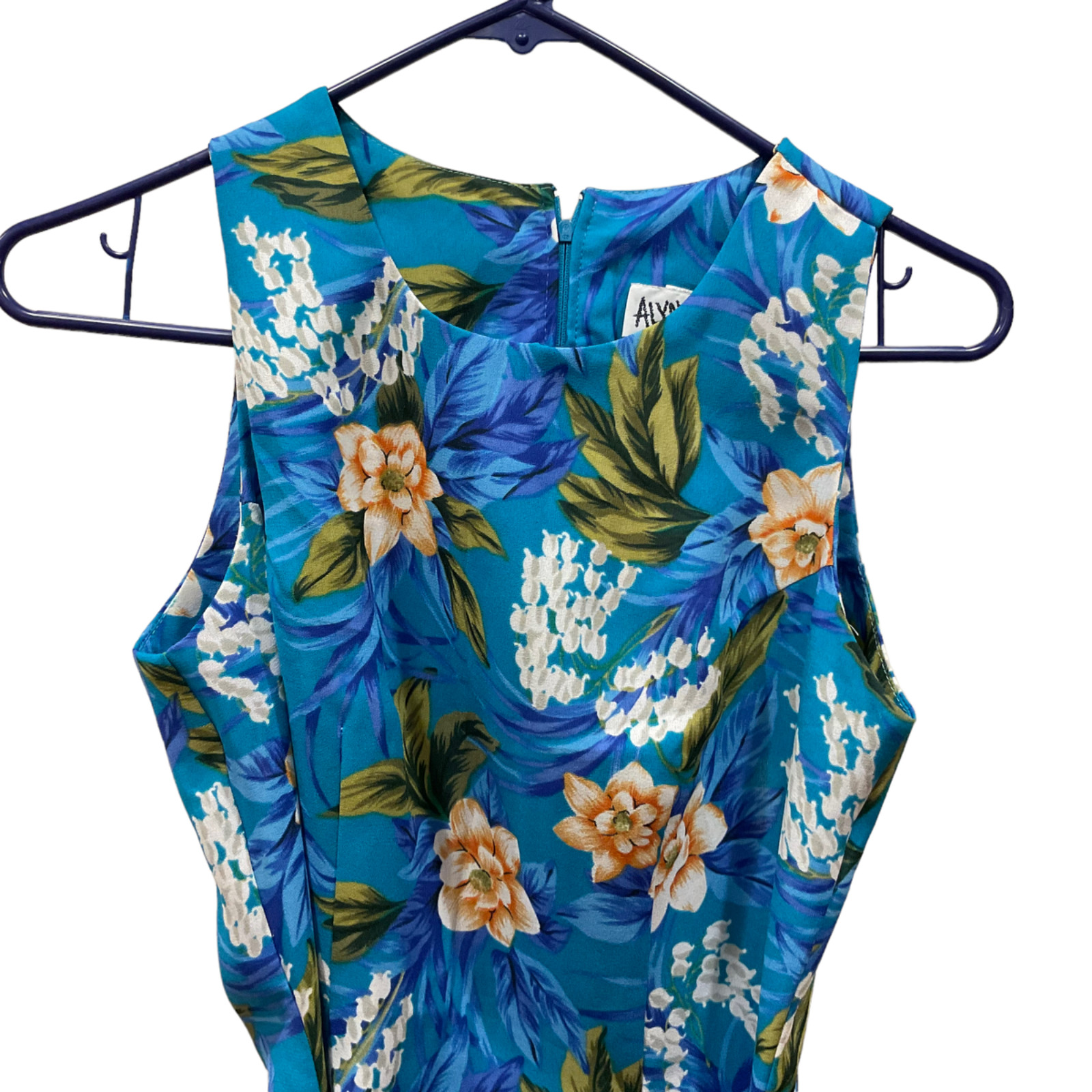 Vintage Alyn Paige Hawaiian Sarong Dress Juniors Sz 7/8 Tropical Floral short