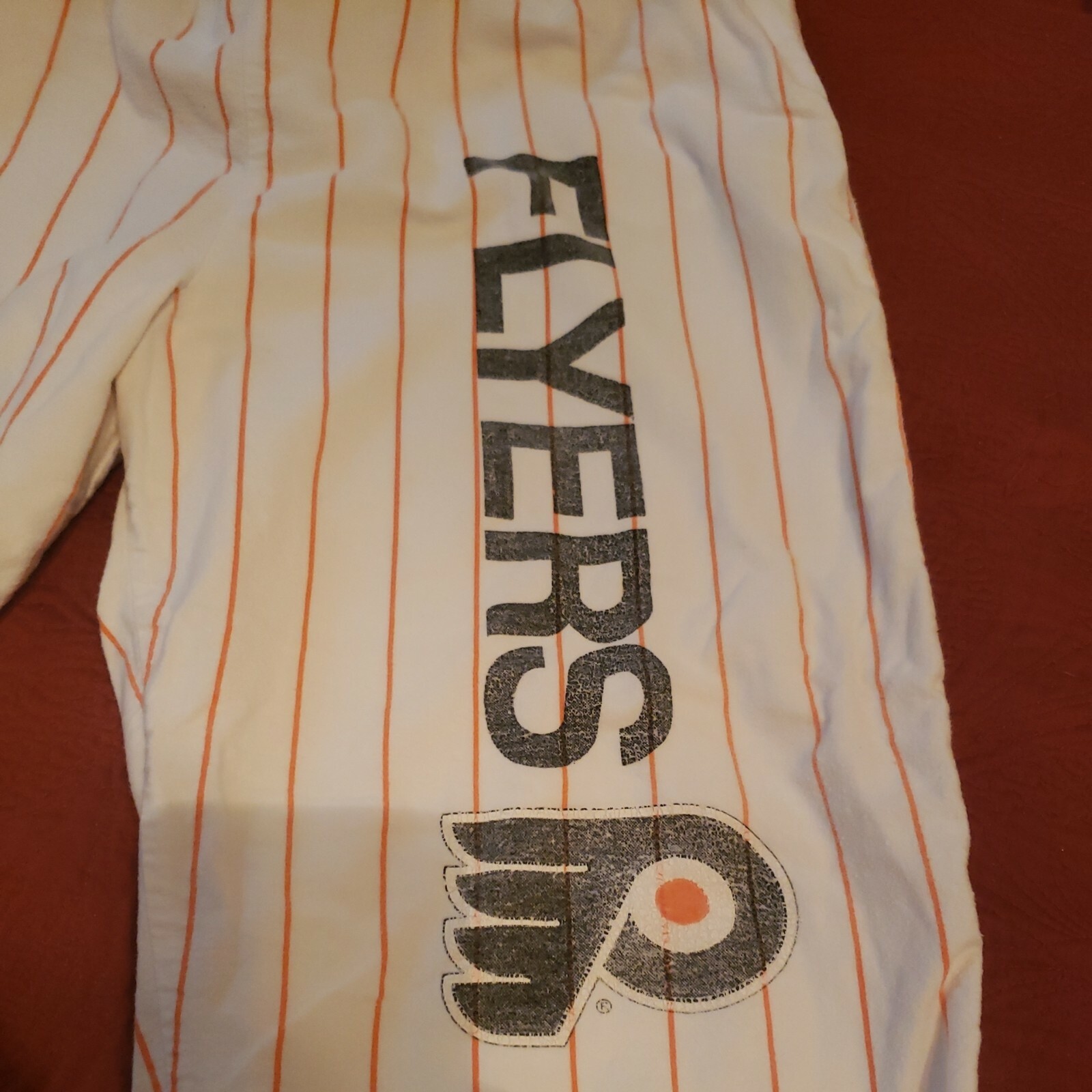 Vintage PHILADELPHIA FLYERS Esleep Co Ed Pajamas Size Lrg Very cool Retro set!