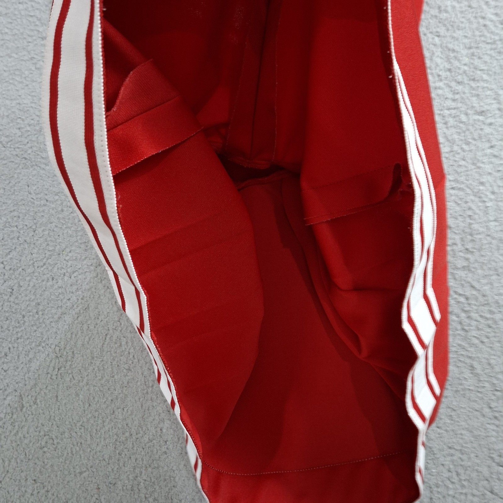 Vtg 60s 70s Cheerleading Dress 38R/9 Cosplay Majorette Red White Chevron Unlined