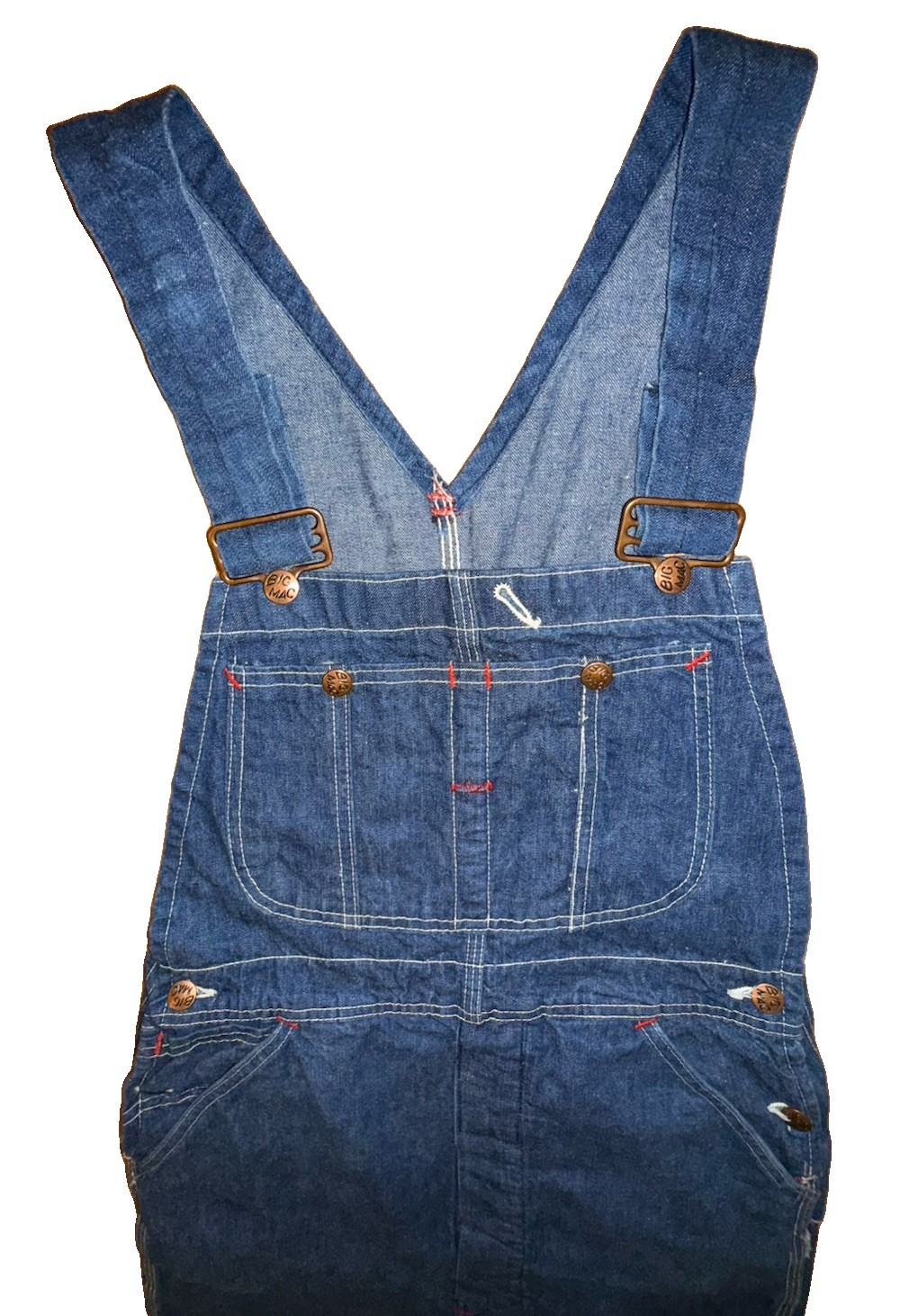 Vintage 1950s 50s Denim Overalls Custom 70s Flare Bell Bottom OOAK Jeans Sz 8