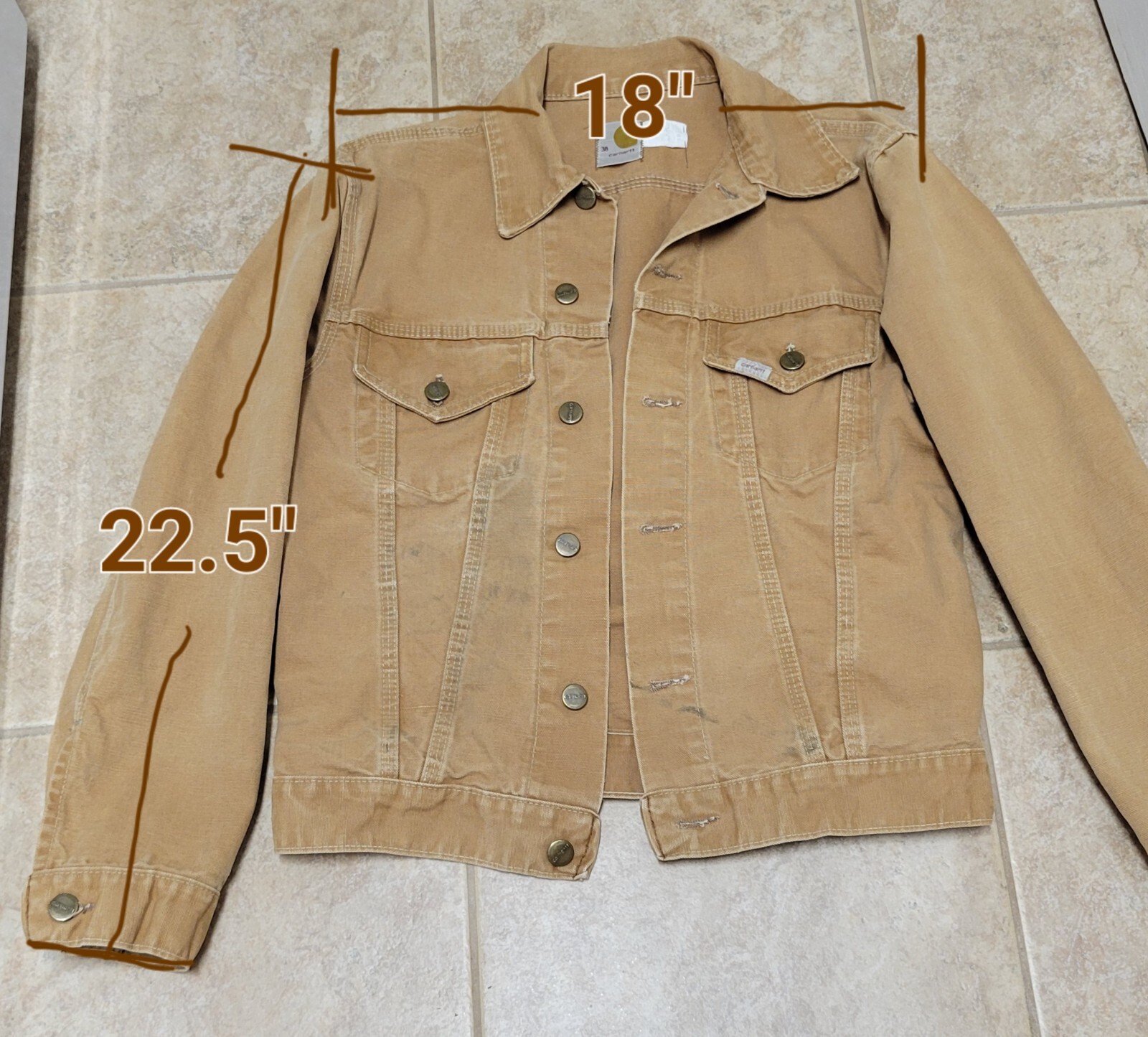 Carhartt 6WJ 1970’s Trucker Jacket Rare Vintage, Size 38