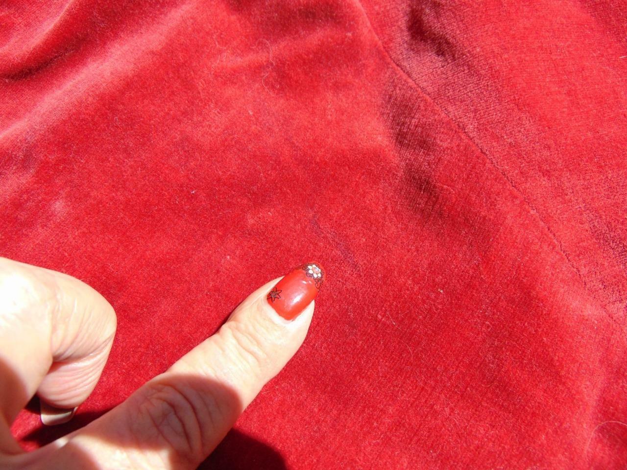 VTG 30S RED VELOUR CAPLET SMALL SIZE