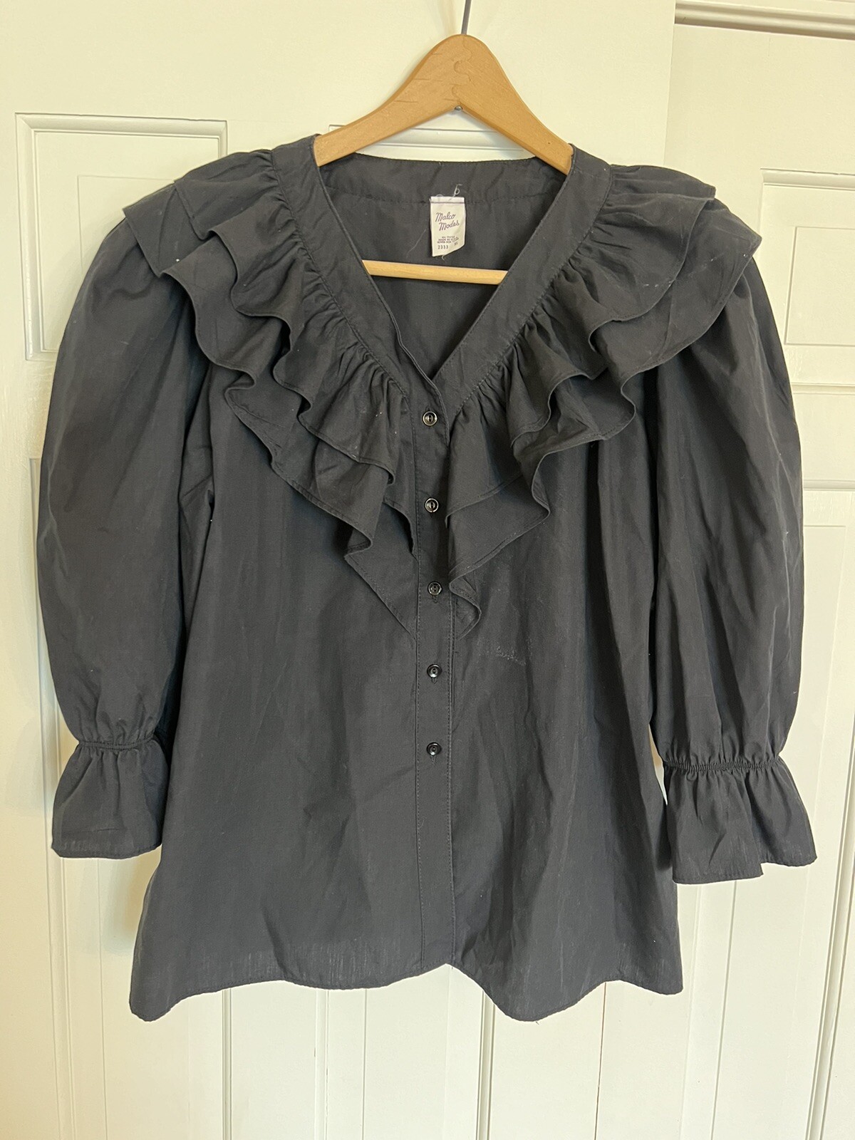 Vintage Country Line Dance Black Malco Modes Black Top Swing Dancing – XL