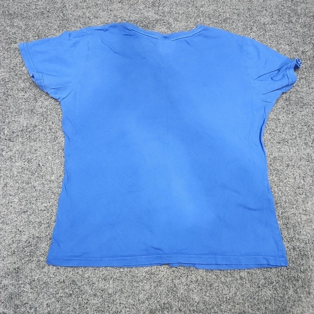 Vintage Nike Team Kentucky Women Large Blue Center Check V-Neck UK Wildcats Tee