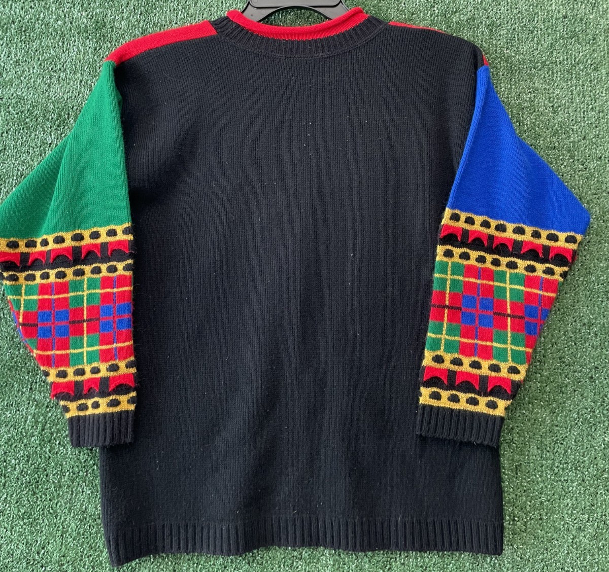 Knitwaves Sweater Knitted Christmas Bears Gifts Size Large 7575 Multicolor VTG