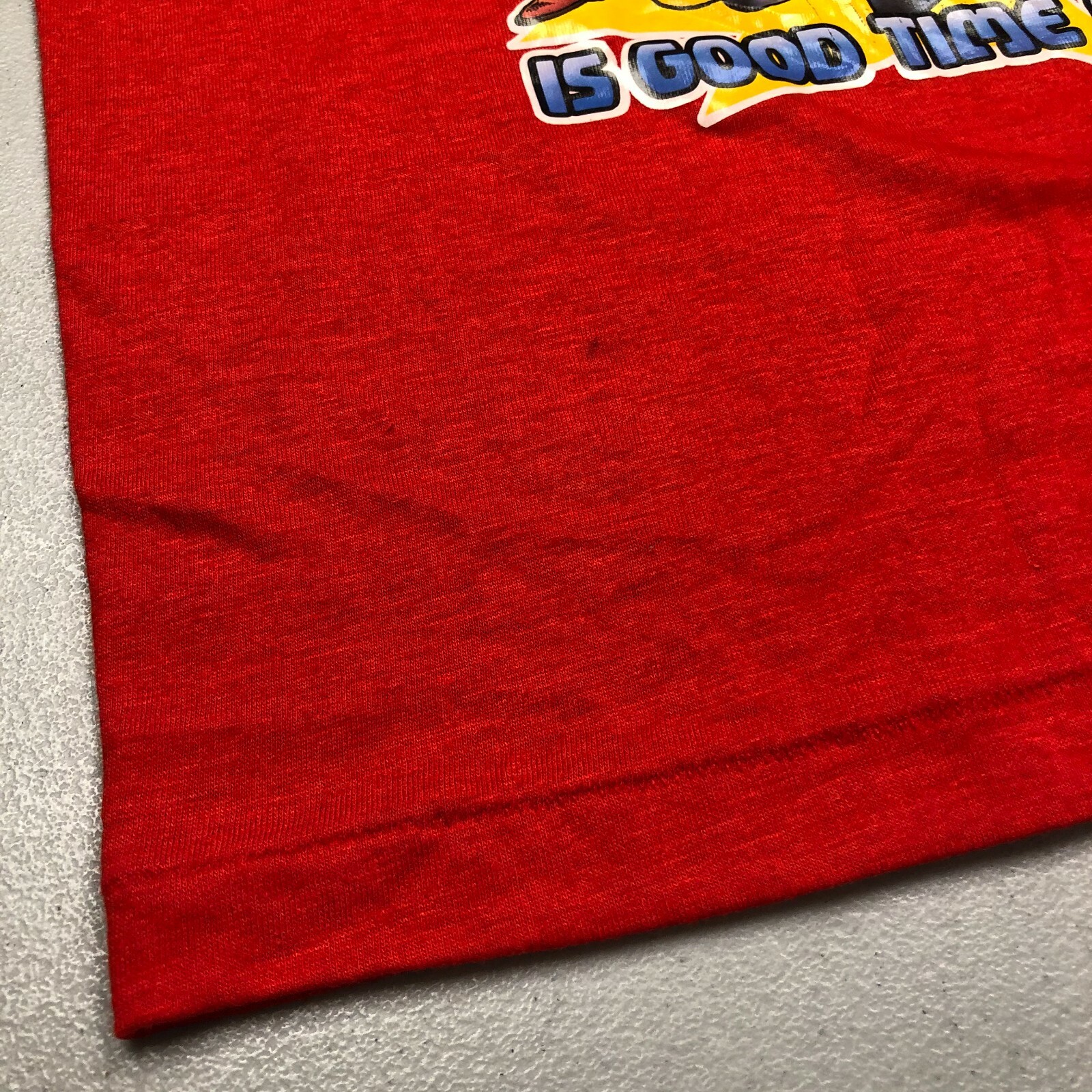 Vintage 80s 1980s Roach Iron-On Tank Top Rock N Roll 50/50 Large Red Shirt Vtg