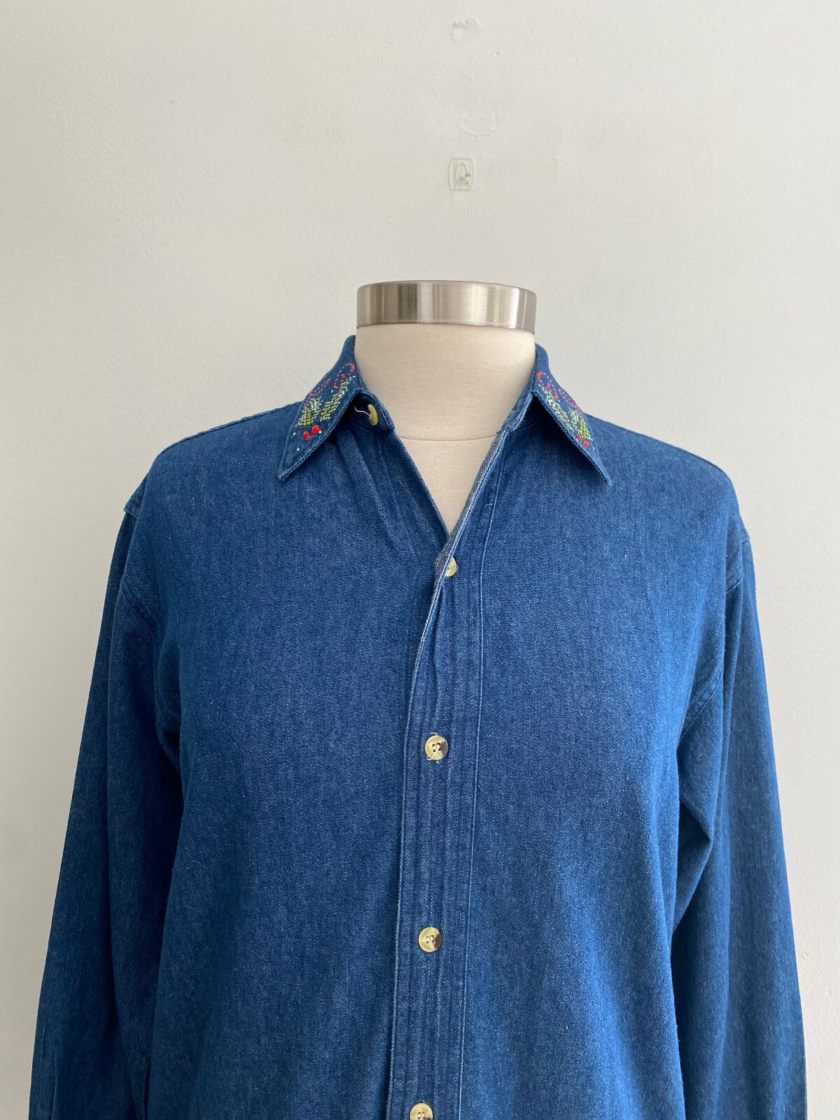 VTG Christine Alexander Swarvoski Crystal Accent Button Front Top sz Small