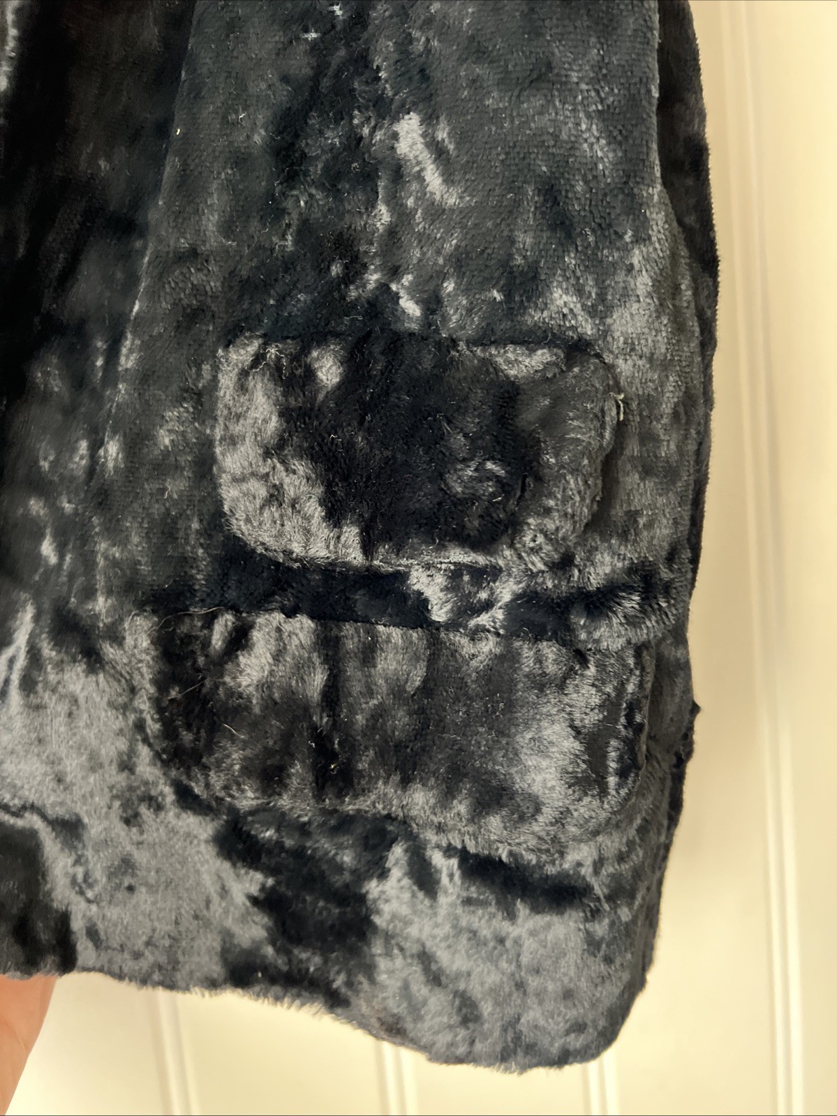 Vtg 60s Ulla By Vicki Cooper Open Crushed Velvet Vest Stevie Nicks Goth Mod S/M