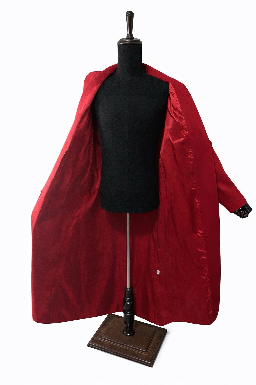 Vintage Beau Brumm Red Wool Coat Womens 12T Tall USA ILGWU Union Long Coat