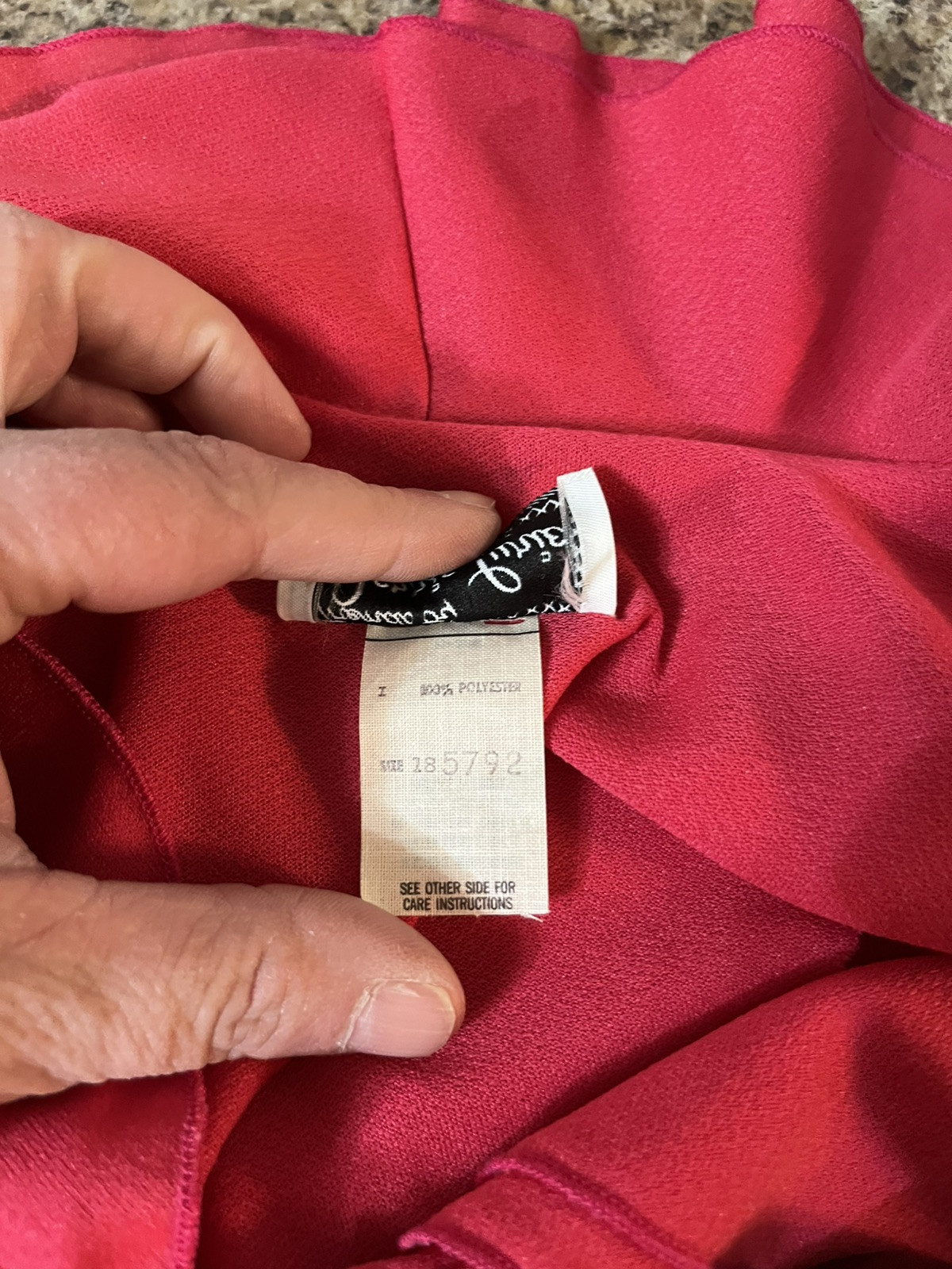 VTG TRENDS BY JERRIE LURIE Flounce Elastic Waist Dress. Tie Large Fuscia Ruffle