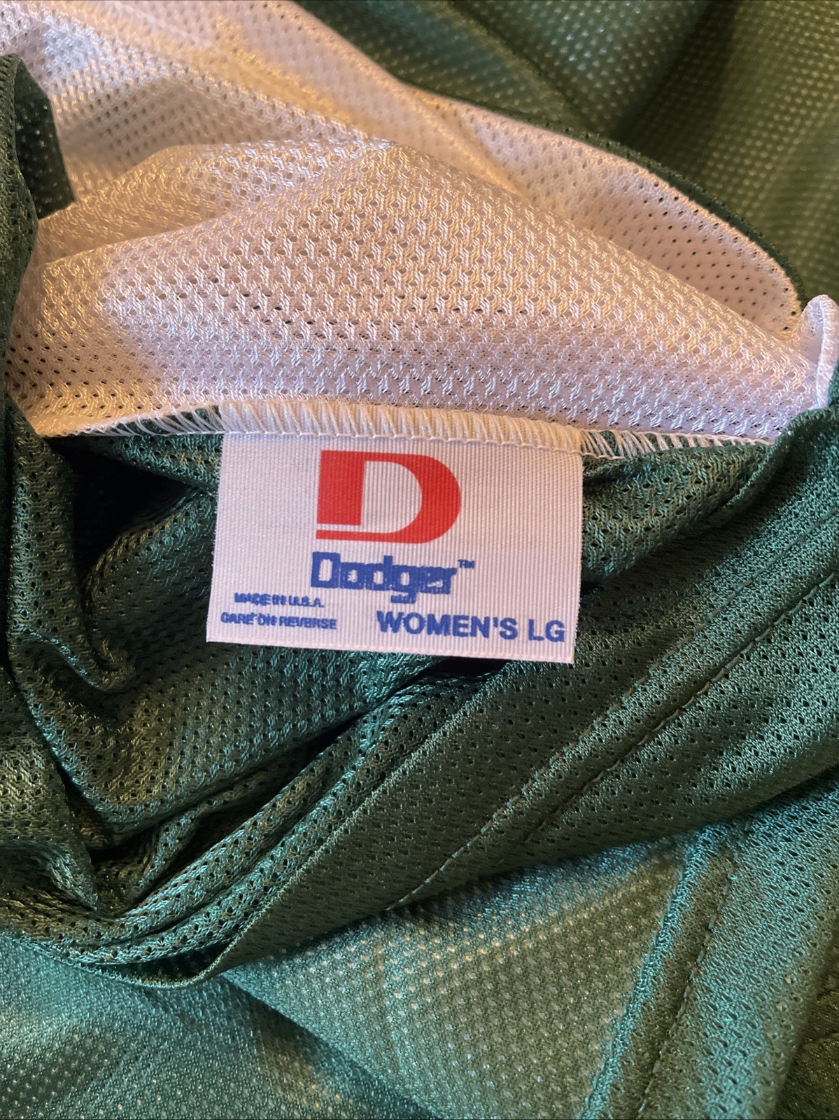 (9) Vtg 90s NOS Dodger Green/White Mesh Reversible Practice Jerseys Womens L/XL
