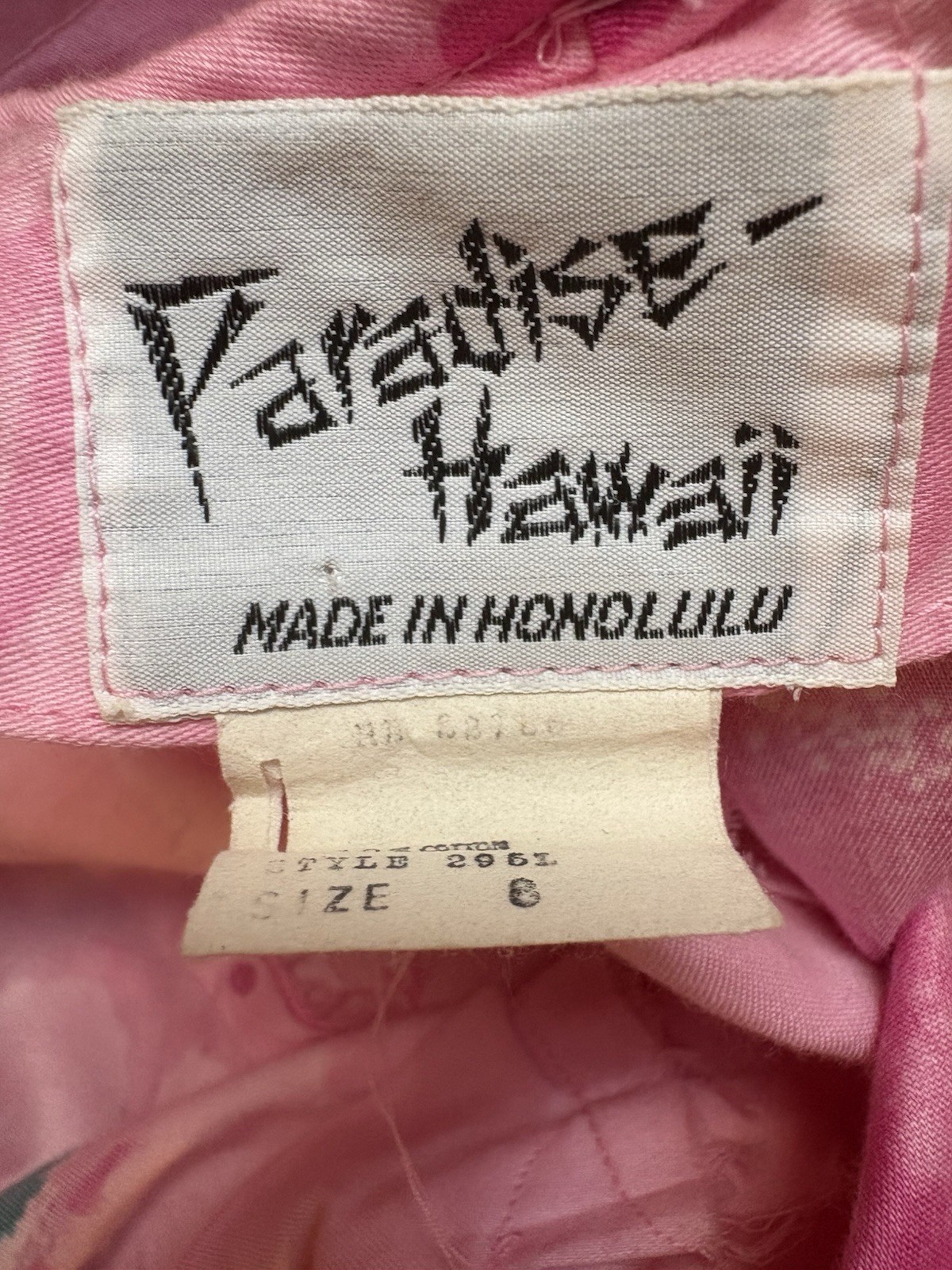 Paradise Hawaii Vintage 60s Pink Floral Dress