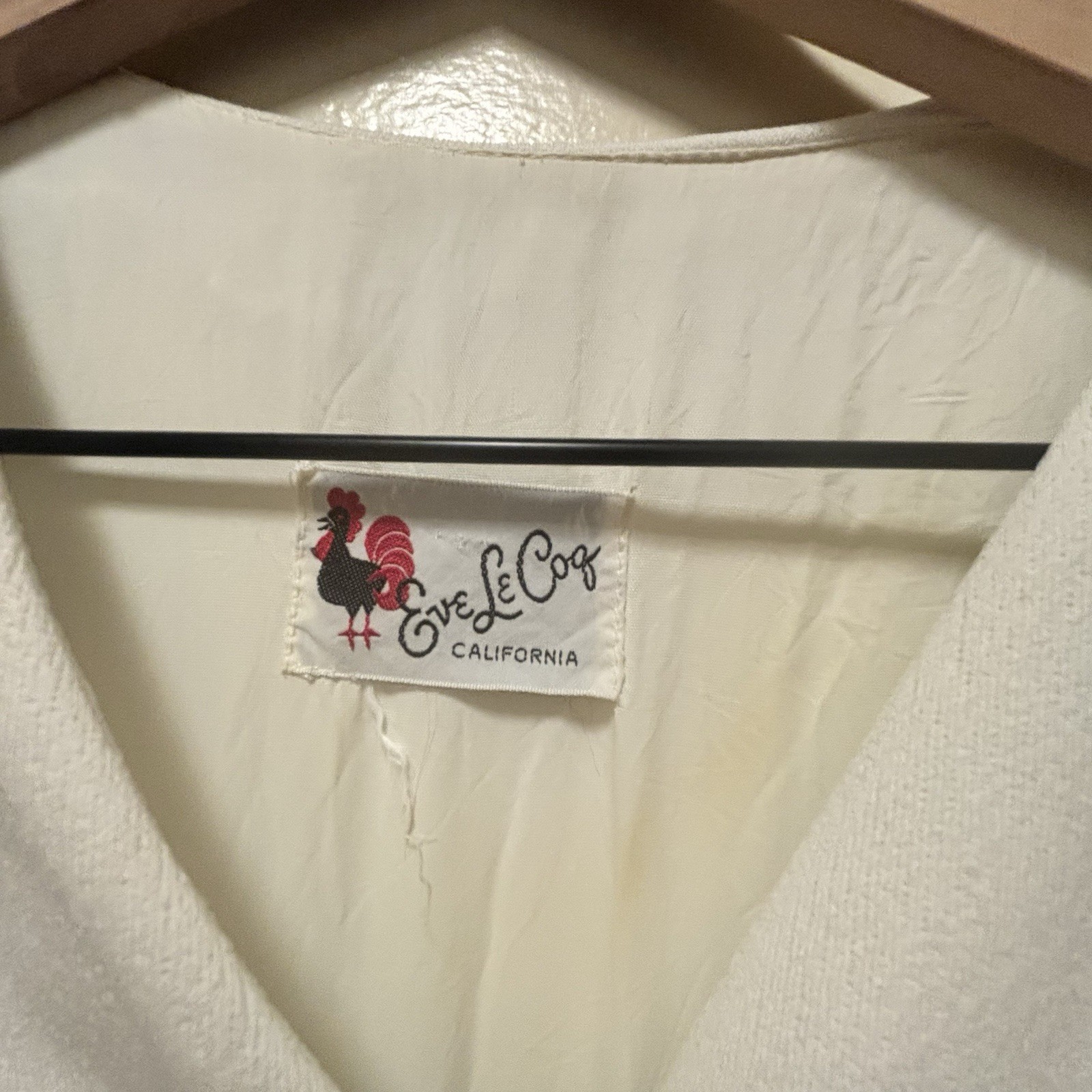 1960’s Mod style Eve Le Coq Mod white vest Attached Orange Pleated Skirt
