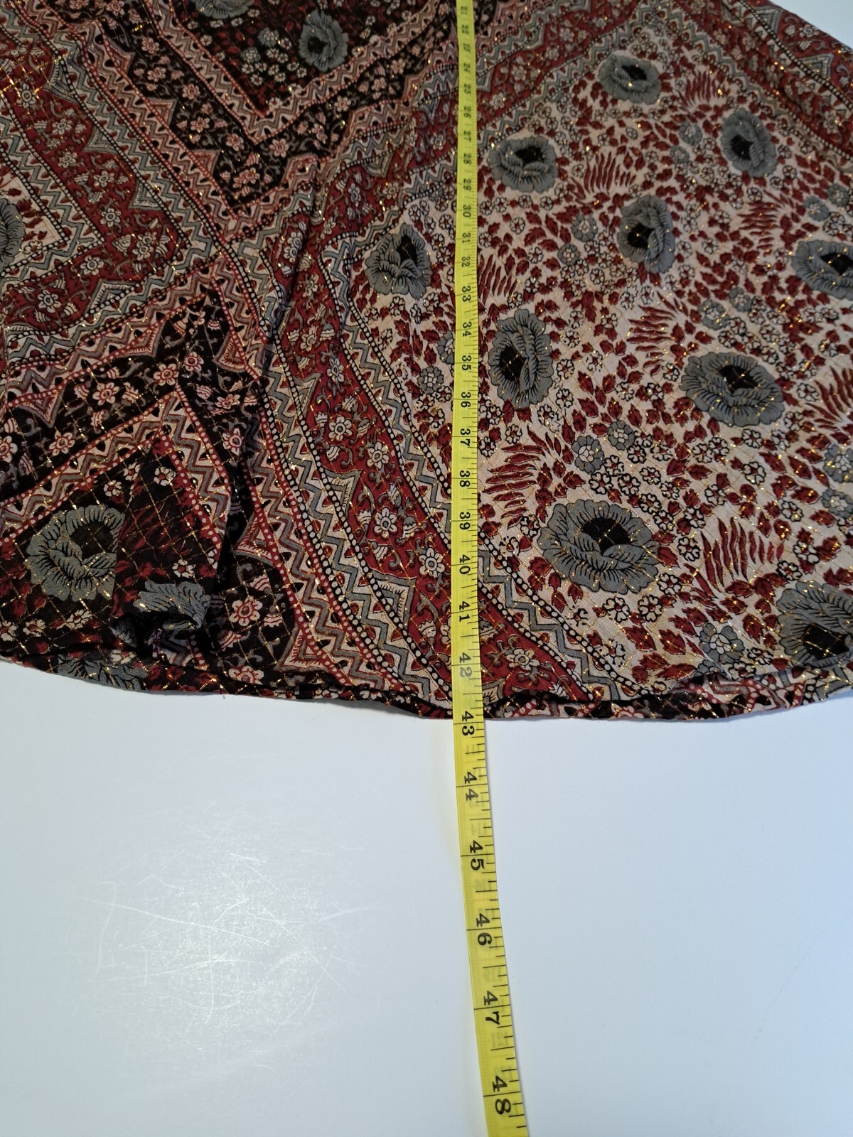 Sultana By Adini Dress Vintage Maxi Beautiful Rare India Cotton Gauze Lurex