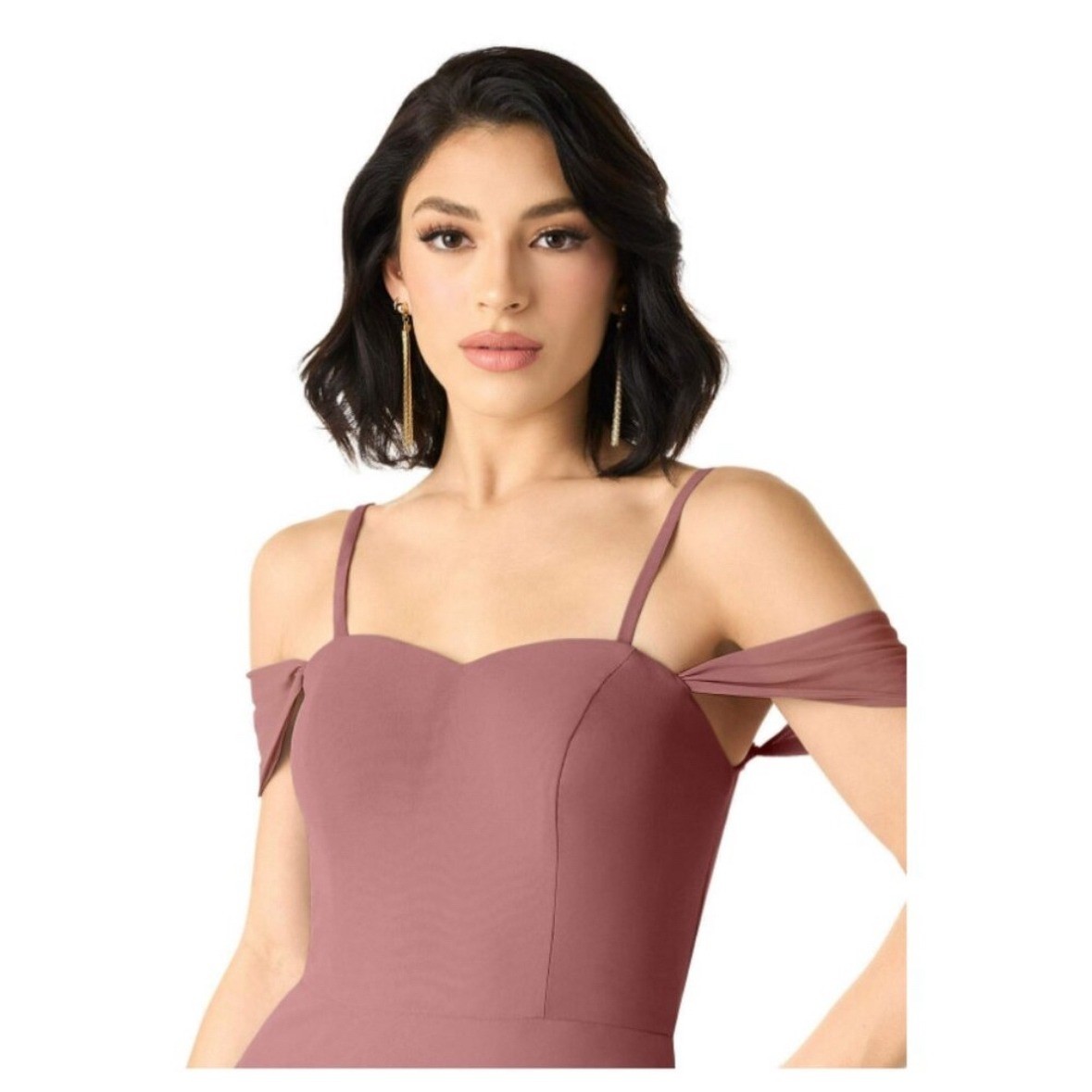AZAZIE Jordyn Style 219677 Vintage Mauve Custom Size Off Shoulder Gown