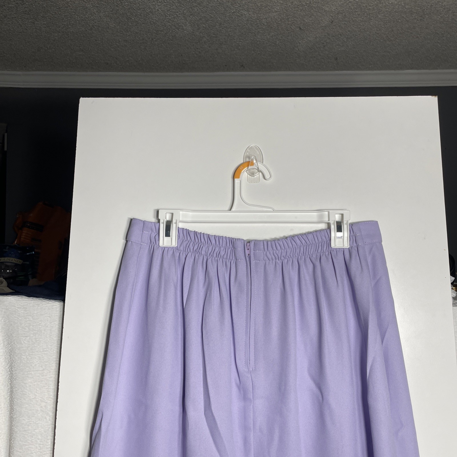 Purple Knee Length /w Elastic Stretch Waistband And Zipper Size 2X Large