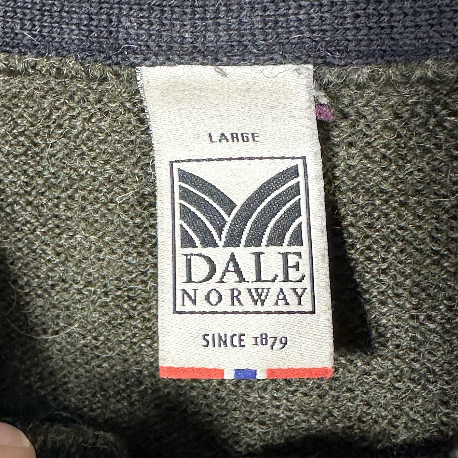 Vintage Dale of Norway Large Women’s 1/4 Zip Wool Sweater w/Elbow Patches Green