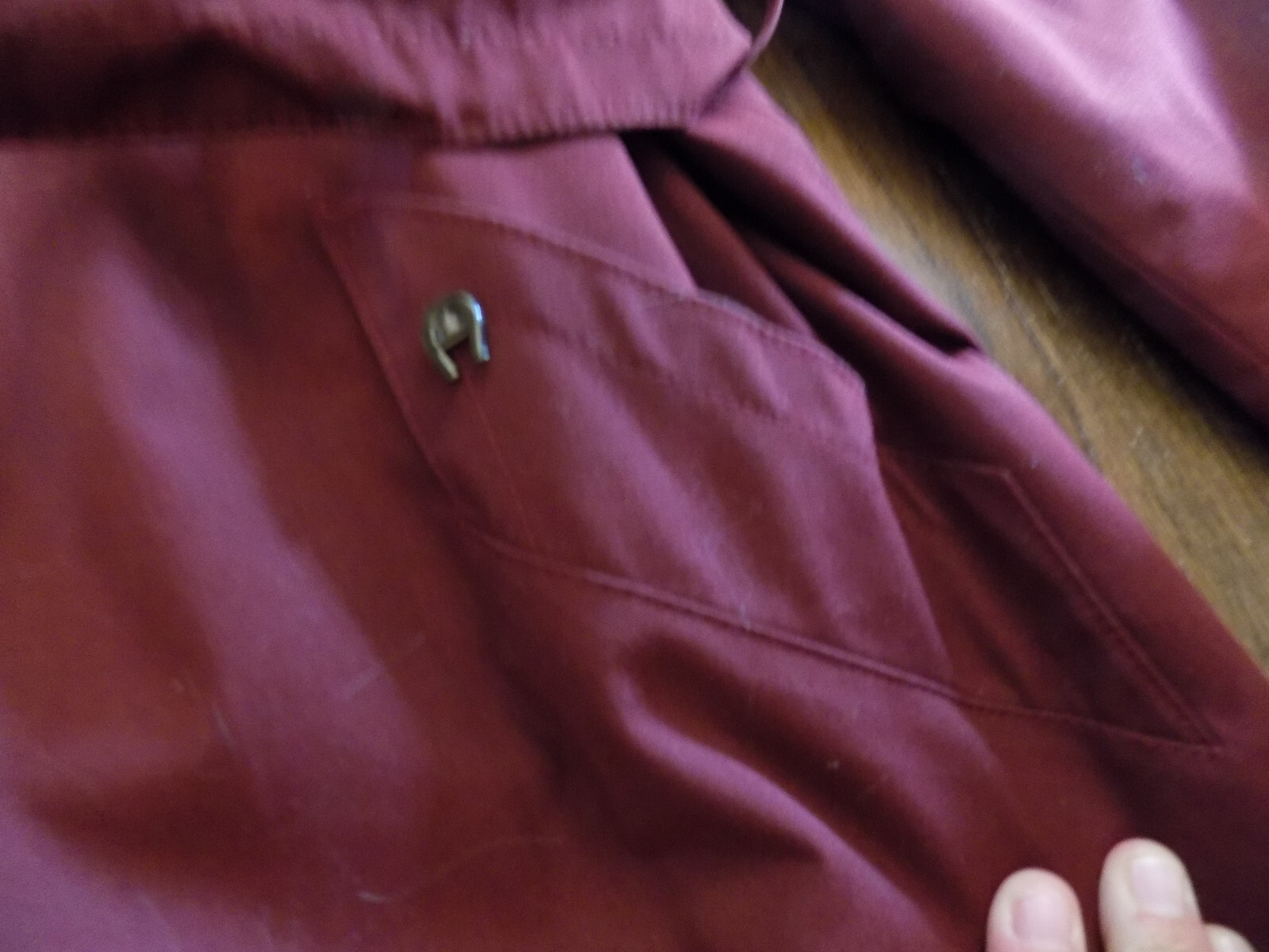 Vintage Classy 12 Etienne Aigner Reversible Wrap Rain Coat Trench Maroon & Tan