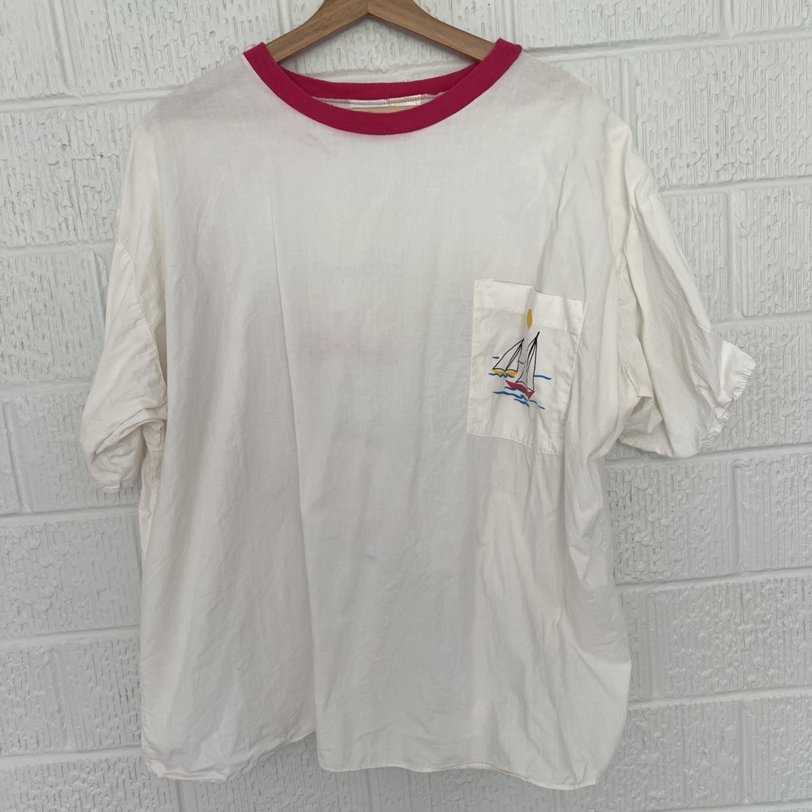 Vintage Tropic fever Single Stitch Shirt Women’s Made In USA Sailboat