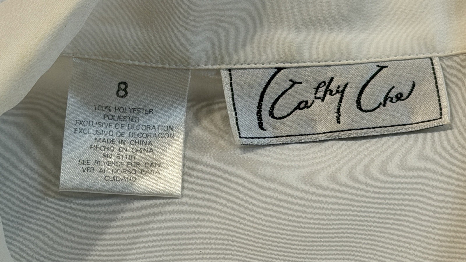 Vintage Embroidered Floral Button Front Blouse White Size 8 Cottagecore Romantic