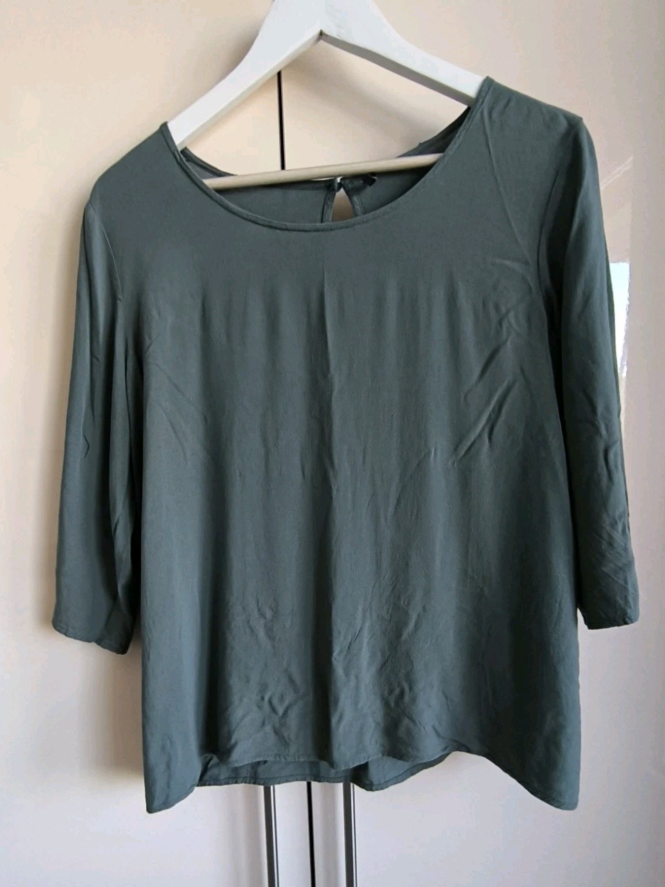 Lovely vintage cotton/viscose blouse petrol color