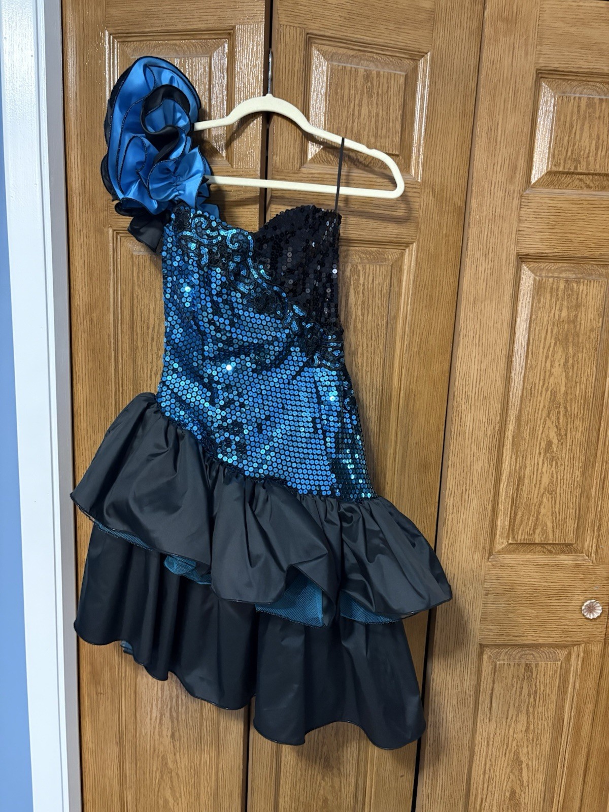 Vintage J Reynolds Sequins One Shoulder Prom Party Formal Dress Gown Sz 13 USA