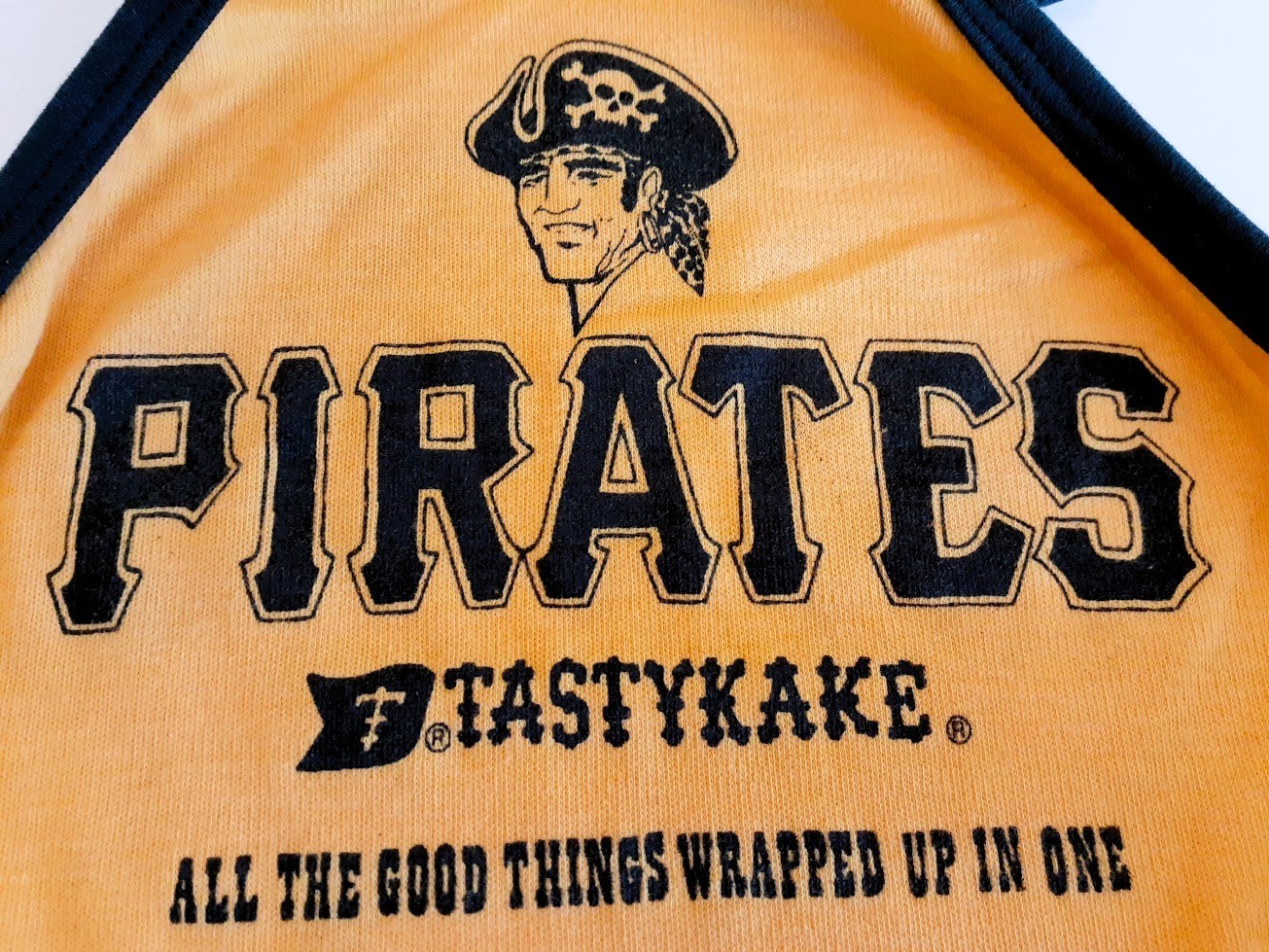 RARE 1970s Pittsburgh Pirates Tastykake Tie Back Halter Top Fun-Tees Vintage NOS