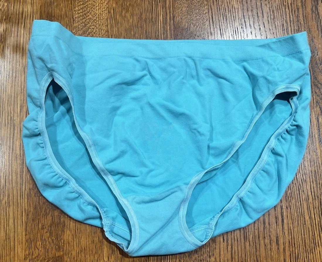 BODY BY VICTORIA’S SECRET XL SEAMLESS VINTAGE RARE HIGH LEG BRIEF PANTIES Teal