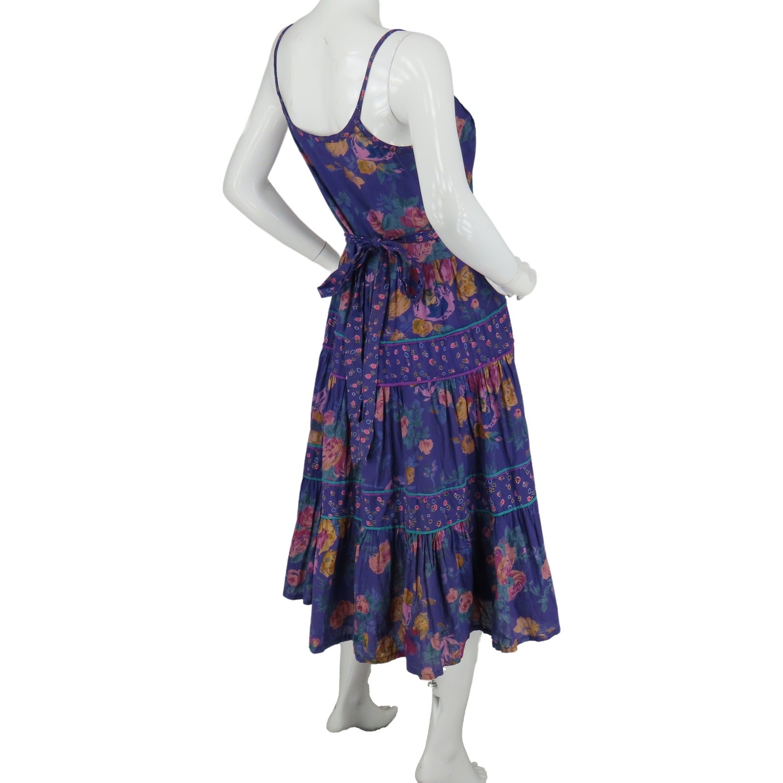 Vintage Broadway Star Floral Festival Cottagecore Romantic Gypsy Boho Dress XS