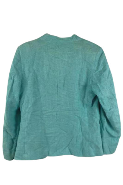Vintage Tan Jay Women’s Cardigan Sz 14 Turquoise Open Front Long Sleeve Jacket