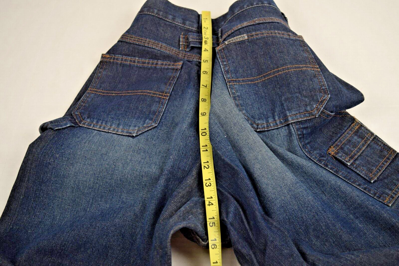 Vintage Jeans Lee Riveted W30 L28 90s Blue Painter Style Relaxed Fit Made USA