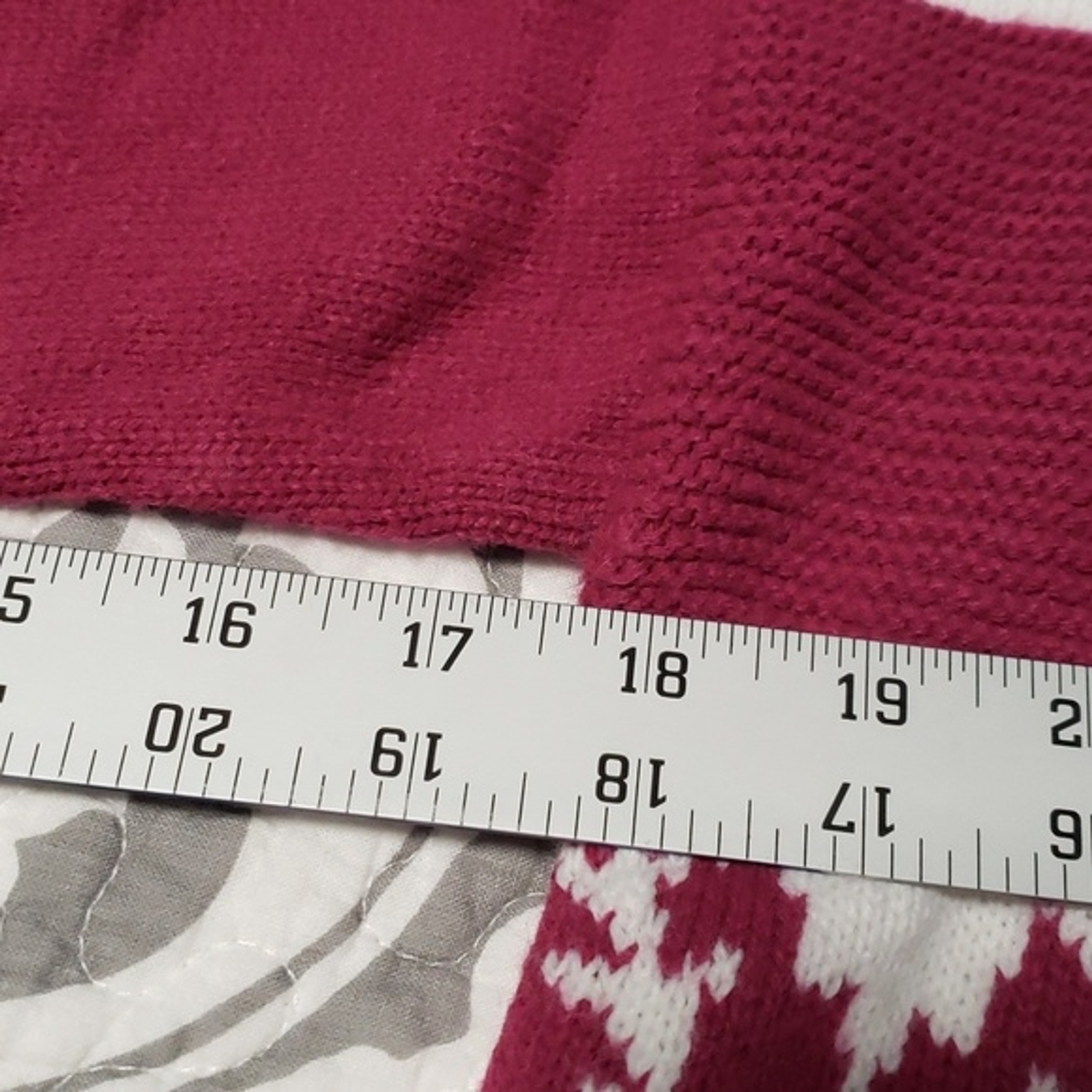 Vtg 90s Fashion Formulas Knit Purple Plum White Sweater Stripe, Leaf Design, Sm