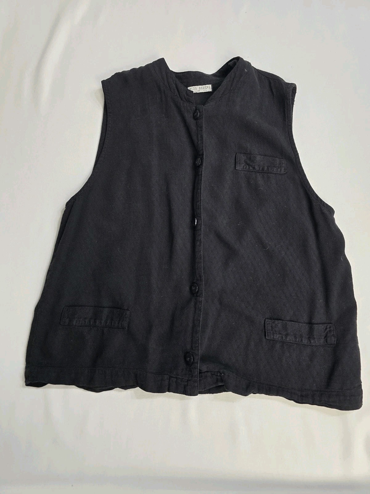 Vintage Russ Berens Malibu California Button Up Sleeveless Top Vest Women’s M