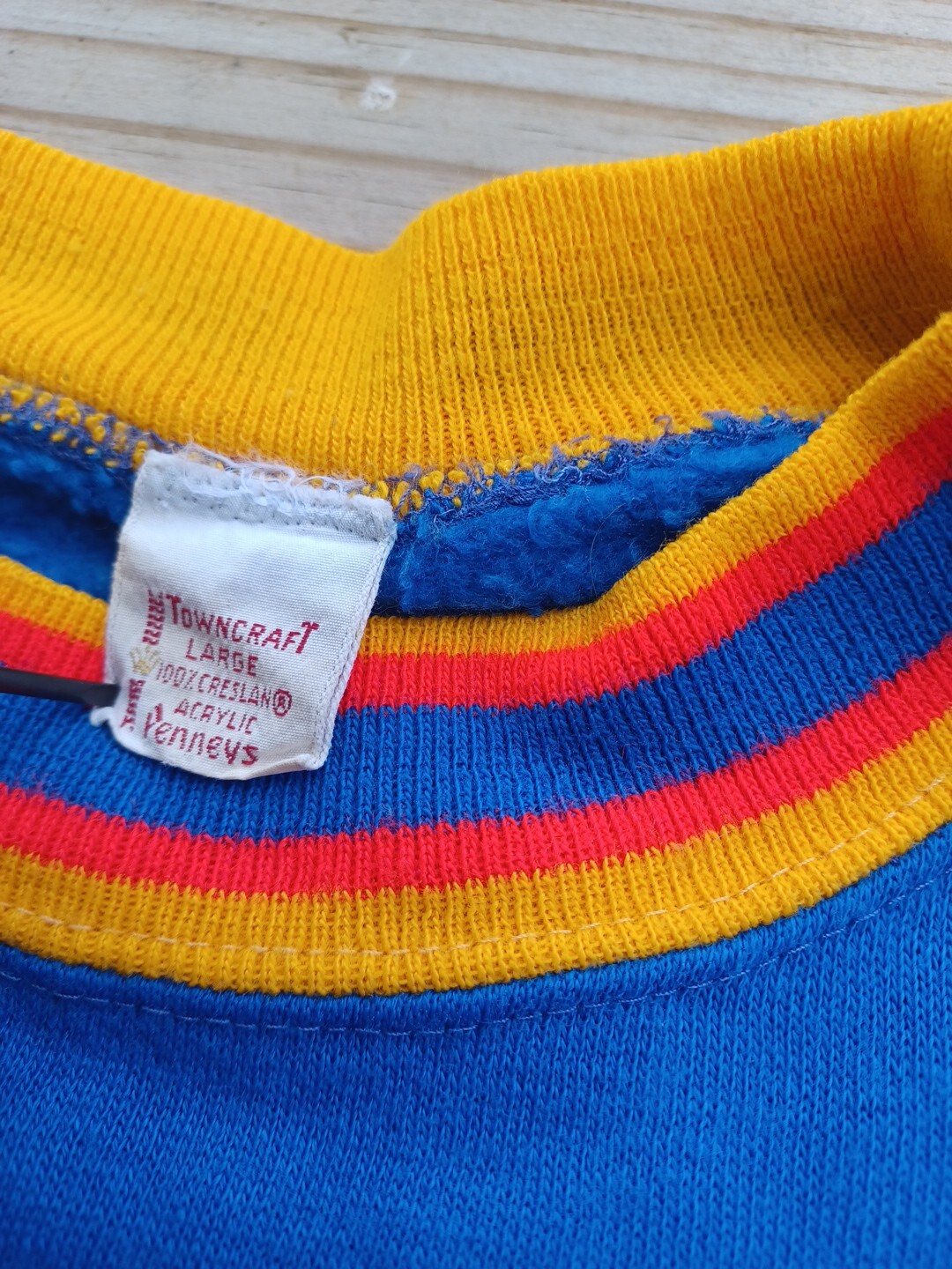 Vtg 60s Shirt Sweatshirt Towncraft Penneys Creslan Acrylic Sz. L ” Notre Dame”