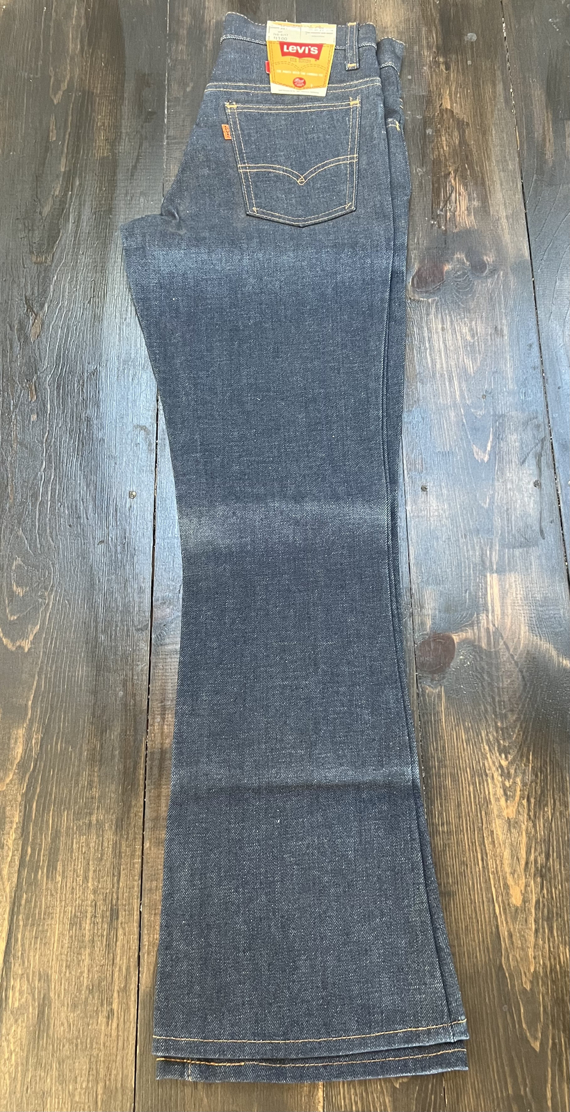 NOS VTG 70s LEVIS 746 Bell Bottom Orange Tab 27×30 Flare Jeans NOS DEADSTOCK